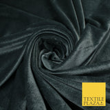 17 COLOURS LUXURY Plush Plain Stretch Velvet Velour Fabric Material Craft 58" D