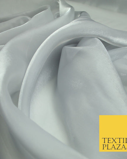 22 COLOURS - Soft Crystal Organza Shimmer Sheer Voile Draping Veil Dress Fabric
