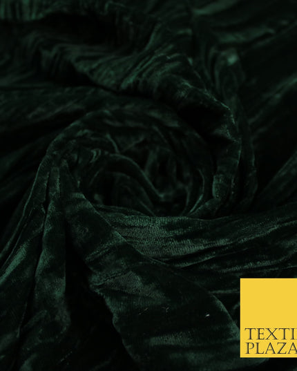 8 COLOURS - Pleated Soft Micro Velvet Fabric Dress Craft Material 45" Wide