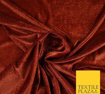 OVER 25 COLOURS Soft Plain Stretch Velvet Velour Fabric Material Dress Craft 58"