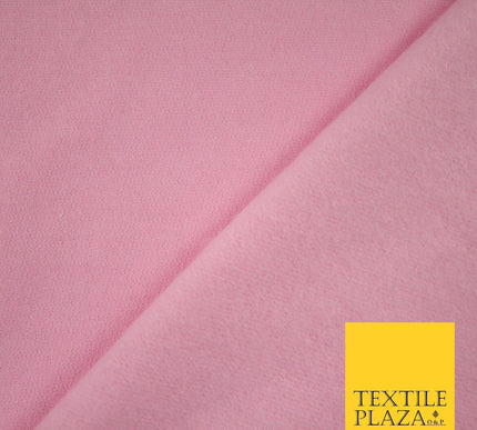 5 COLOURS - Plain Sweatshirt Stretch Fabric Knit Dress Top Material Brushed Back