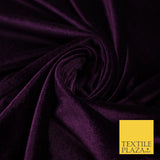17 COLOURS LUXURY Plush Plain Stretch Velvet Velour Fabric Material Craft 58" D