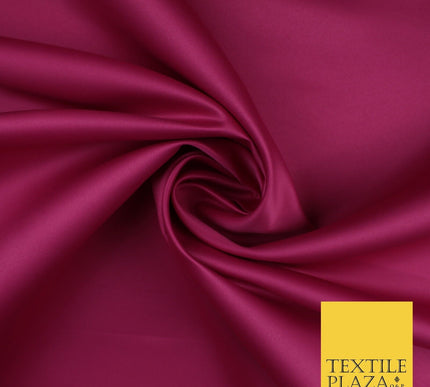 46 COLOURS Premium Plain Smooth Heavy Matt Duchess Bridal Satin Fabric Dress 60"