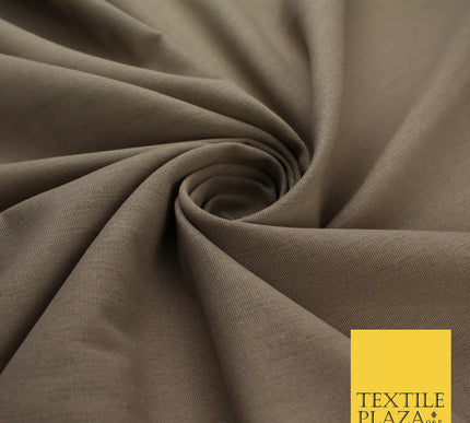 OVER 20 COLOURS - Plain Soft LINEN LOOK 100% Polyester Fabric Dress Craft 54"
