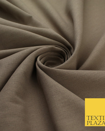 OVER 20 COLOURS - Plain Soft LINEN LOOK 100% Polyester Fabric Dress Craft 54"
