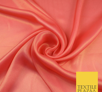 36 COLOURS - Fine Silky Metallic Foil Shimmer Satin Georgette Dress Fabric Drape