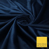 17 COLOURS - LUXURY Plush Plain Stretch Velvet Velour Fabric Material Craft 59"