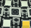 Black and White Large Scarf Hanky Print 2687 / 1 Metre
