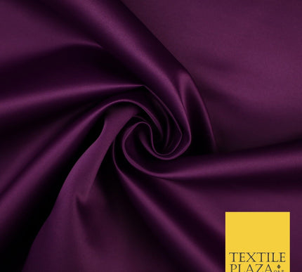 46 COLOURS Premium Plain Smooth Heavy Matt Duchess Bridal Satin Fabric Dress 60"