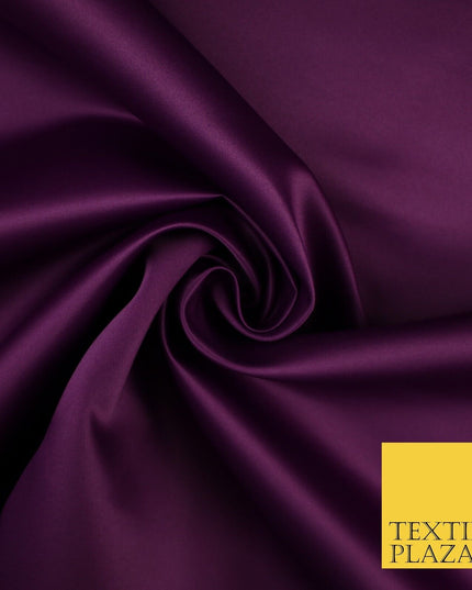 46 COLOURS Premium Plain Smooth Heavy Matt Duchess Bridal Satin Fabric Dress 60"