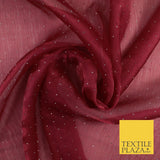 13 COLOURS Premium Dew Drop Crush Organza Bridal Wedding Dance Dress Fabric 57"