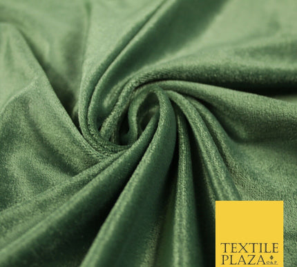 10 COLOURS - Soft Plain Velvet Velour Fabric Stretch Spandex Material - 65"