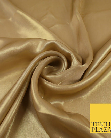 36 COLOURS - Fine Silky Metallic Foil Shimmer Satin Georgette Dress Fabric Drape