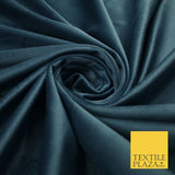 17 COLOURS - LUXURY Plush Plain Stretch Velvet Velour Fabric Material Craft 59"