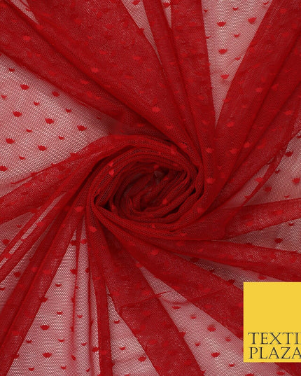 5 COL 4-Way Stretch 5mm Spot Polka Dot Dobby Mesh Net Tulle Dress Fabric60" Wide