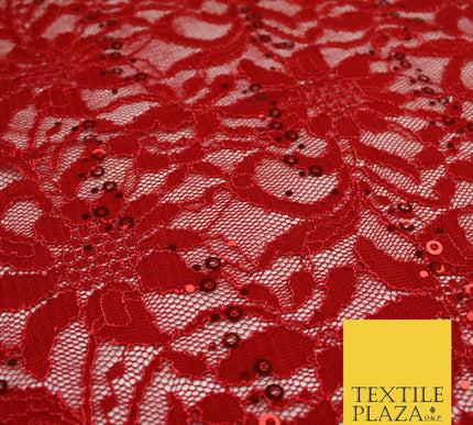 Luxury Floral Ring Sequin Net Corded Lace Bridal Dress Fabric Fashion Craft