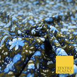 Mix Floral Animal Abstract Printed Fine Crepe Polyester Summer Dress Fabric 58"