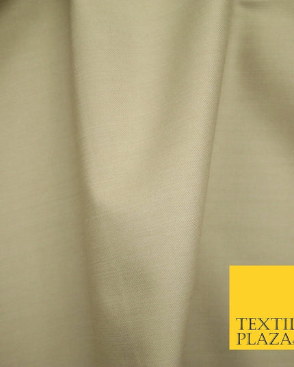 STONE BEIGE Stretch Cotton Drill Fabric Twill Upholstery Uniform Work 57" 7190