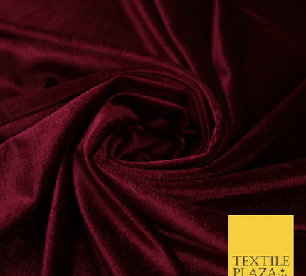 17 COLOURS LUXURY Plush Plain Stretch Velvet Velour Fabric Material Craft 58" D