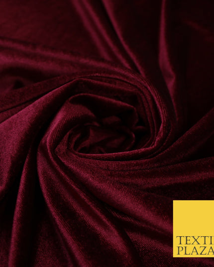 17 COLOURS LUXURY Plush Plain Stretch Velvet Velour Fabric Material Craft 58" D