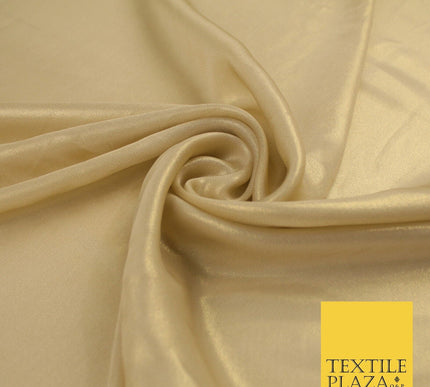 36 COLOURS - Fine Silky Metallic Foil Shimmer Satin Georgette Dress Fabric Drape