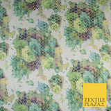 Luxury Ivory Floral Watercolour Stretch Floral Jacquard Dress Fabric