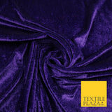 OVER 25 COLOURS Soft Plain Stretch Velvet Velour Fabric Material Dress Craft 58"