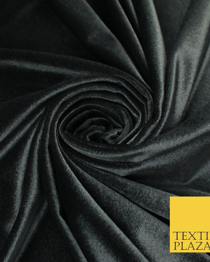 17 COLOURS LUXURY Plush Plain Stretch Velvet Velour Fabric Material Craft 58" D