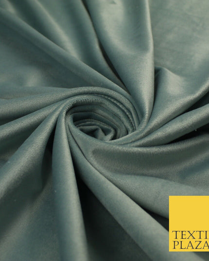 17 COLOURS - LUXURY Plush Plain Stretch Velvet Velour Fabric Material Craft 59"