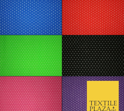 Spotted Polka PIN DOT Printed Poly Cotton Fabric Polycotton Dress Mask 6 COLOURS