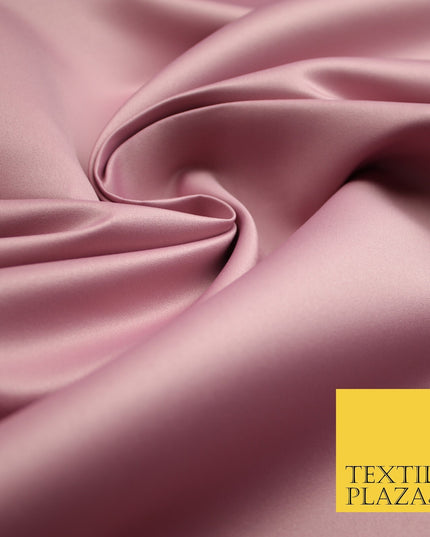 46 COLOURS Premium Plain Smooth Heavy Matt Duchess Bridal Satin Fabric Dress 60"