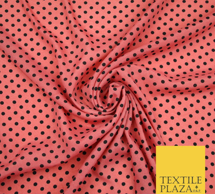 5mm Small Polka Dot Spot Printed Crepe Spotted Dotted Polyester Dress Fabric 58"