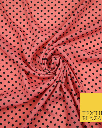 5mm Small Polka Dot Spot Printed Crepe Spotted Dotted Polyester Dress Fabric 58"