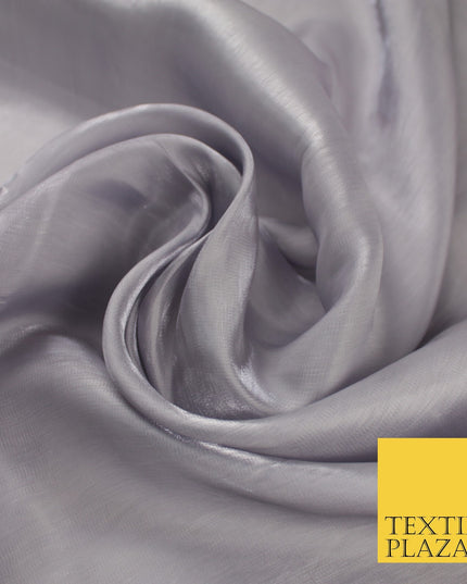 8 COLOURS Soft Glazed Shimmer Sheer Woven Polyester Satin Organza Feel Fabric