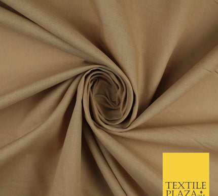 30 COLOURS - Plain Smooth Cotton Square Soft Fabric Dress Material Decor 56"
