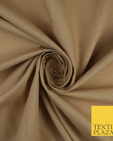 30 COLOURS - Plain Smooth Cotton Square Soft Fabric Dress Material Decor 56"