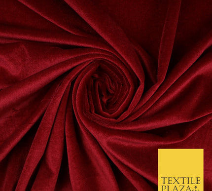 17 COLOURS LUXURY Plush Plain Stretch Velvet Velour Fabric Material Craft 58" D