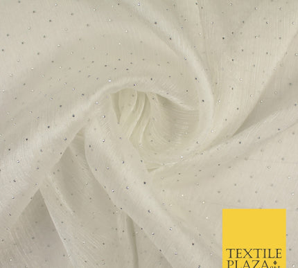 13 COLOURS Premium Dew Drop Crush Organza Bridal Wedding Dance Dress Fabric 57"