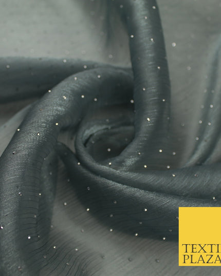 13 COLOURS Premium Dew Drop Crush Organza Bridal Wedding Dance Dress Fabric 57"