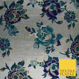 Luxury Gold Floral Ornate Vine Textured Brocade Dress Fabric Metallic 59" Wide