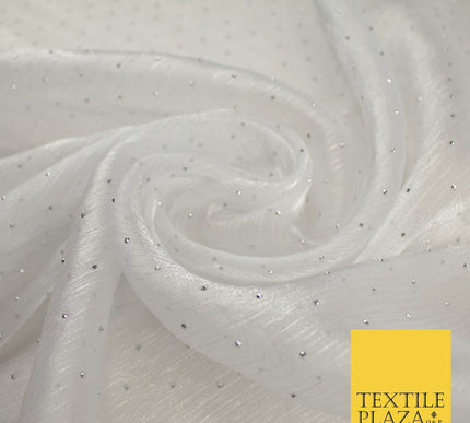 13 COLOURS Premium Dew Drop Crush Organza Bridal Wedding Dance Dress Fabric 57"