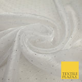 13 COLOURS Premium Dew Drop Crush Organza Bridal Wedding Dance Dress Fabric 57"