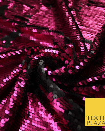 3 COLOURS Reversible Soft MATT MERMAID SEQUIN Fabric 2 Colour Way Changing Lycra