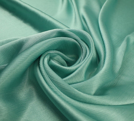 OVER 20 COLOURS - Premium Plain Dyed Yoryu Satin Crinkle Effect Dress Fabric 59″