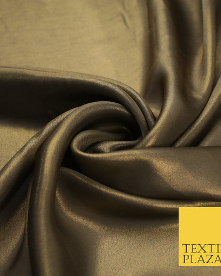 36 COLOURS - Fine Silky Metallic Foil Shimmer Satin Georgette Dress Fabric Drape