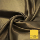 36 COLOURS - Fine Silky Metallic Foil Shimmer Satin Georgette Dress Fabric Drape