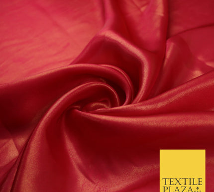 36 COLOURS - Fine Silky Metallic Foil Shimmer Satin Georgette Dress Fabric Drape