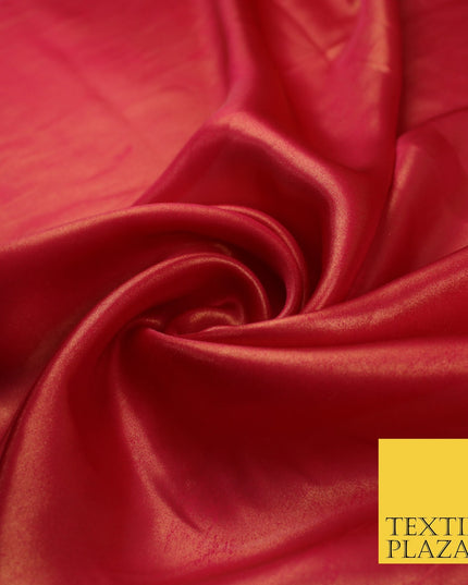 36 COLOURS - Fine Silky Metallic Foil Shimmer Satin Georgette Dress Fabric Drape