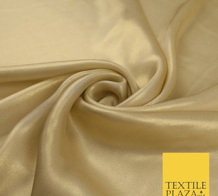 36 COLOURS - Fine Silky Metallic Foil Shimmer Satin Georgette Dress Fabric Drape