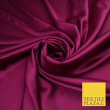 OVER 30 COLOURS Fine Silky Smooth Liquid Sateen Satin Dress Fabric Drape Lining